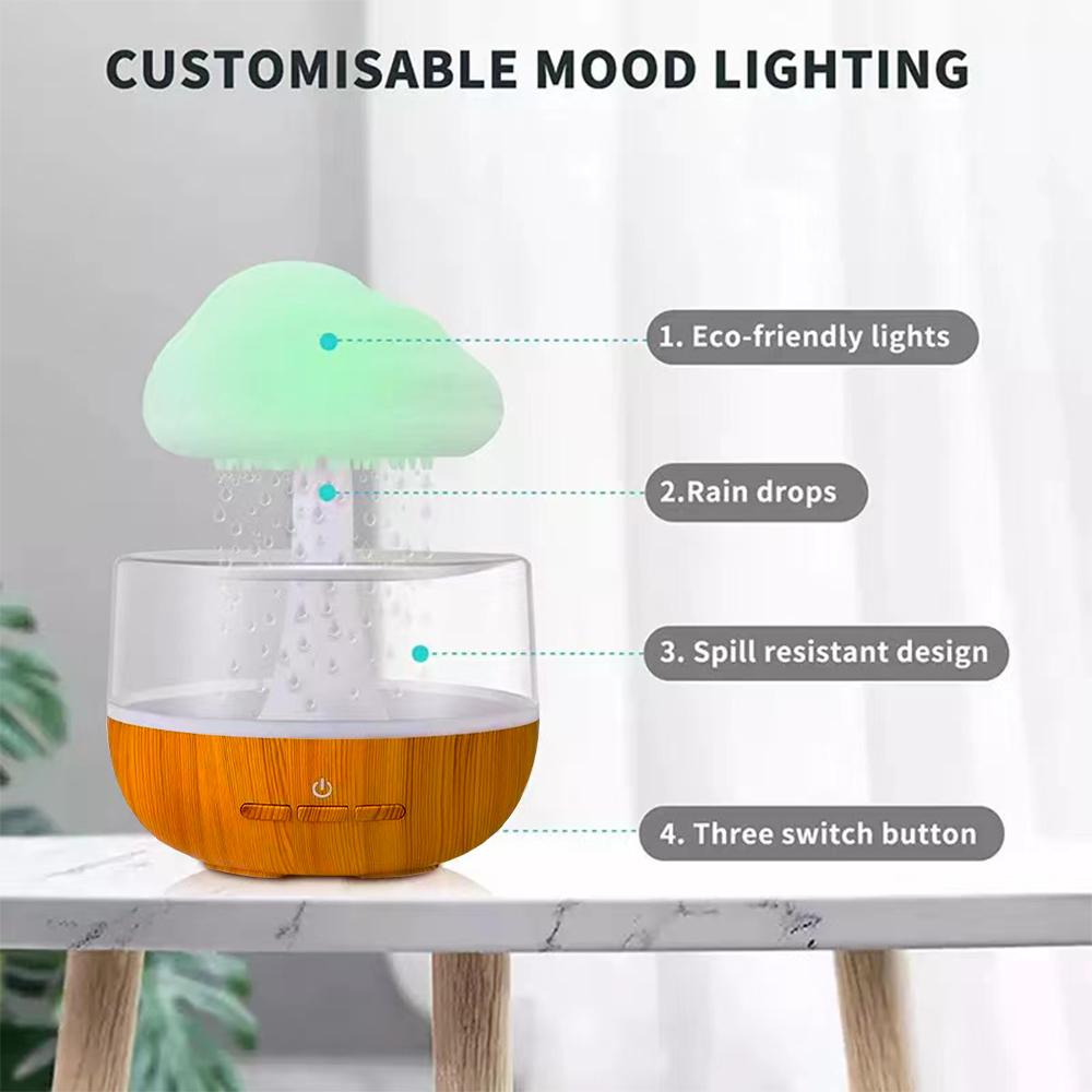 Multicolor Rain Cloud Humidifier + Free Shipping