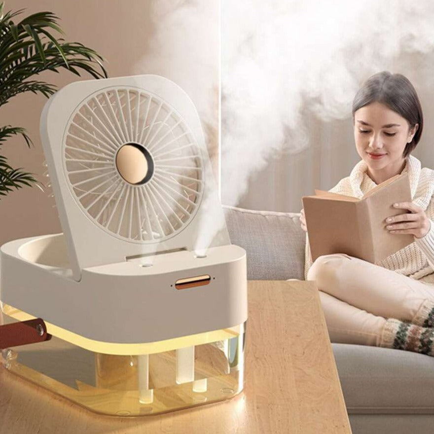 Dual Spray Humidifier Fan with Night Light + Free Shipping 