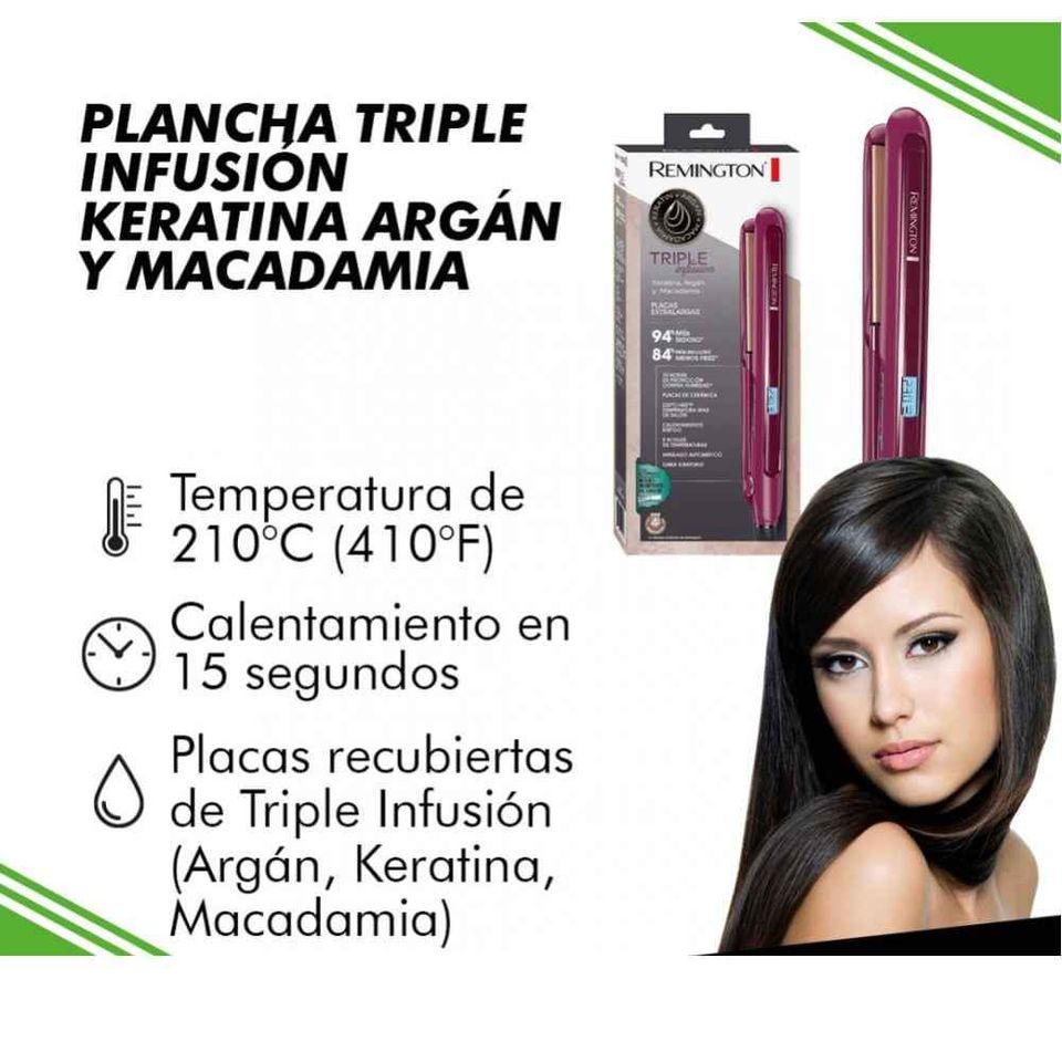 Triple Infusion Argan Keratin Hair Straightener + Free Shipping 