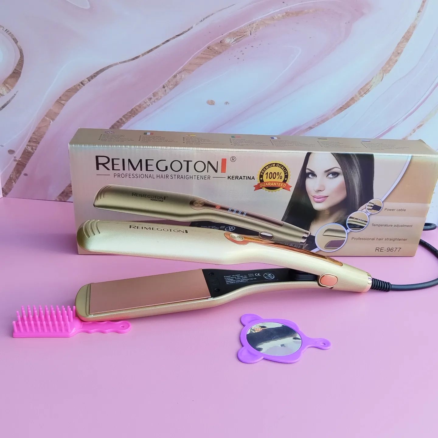 Reimegoton Keratin Hair Straightener + Free Shipping 