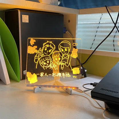 Led whiteboard with markers 