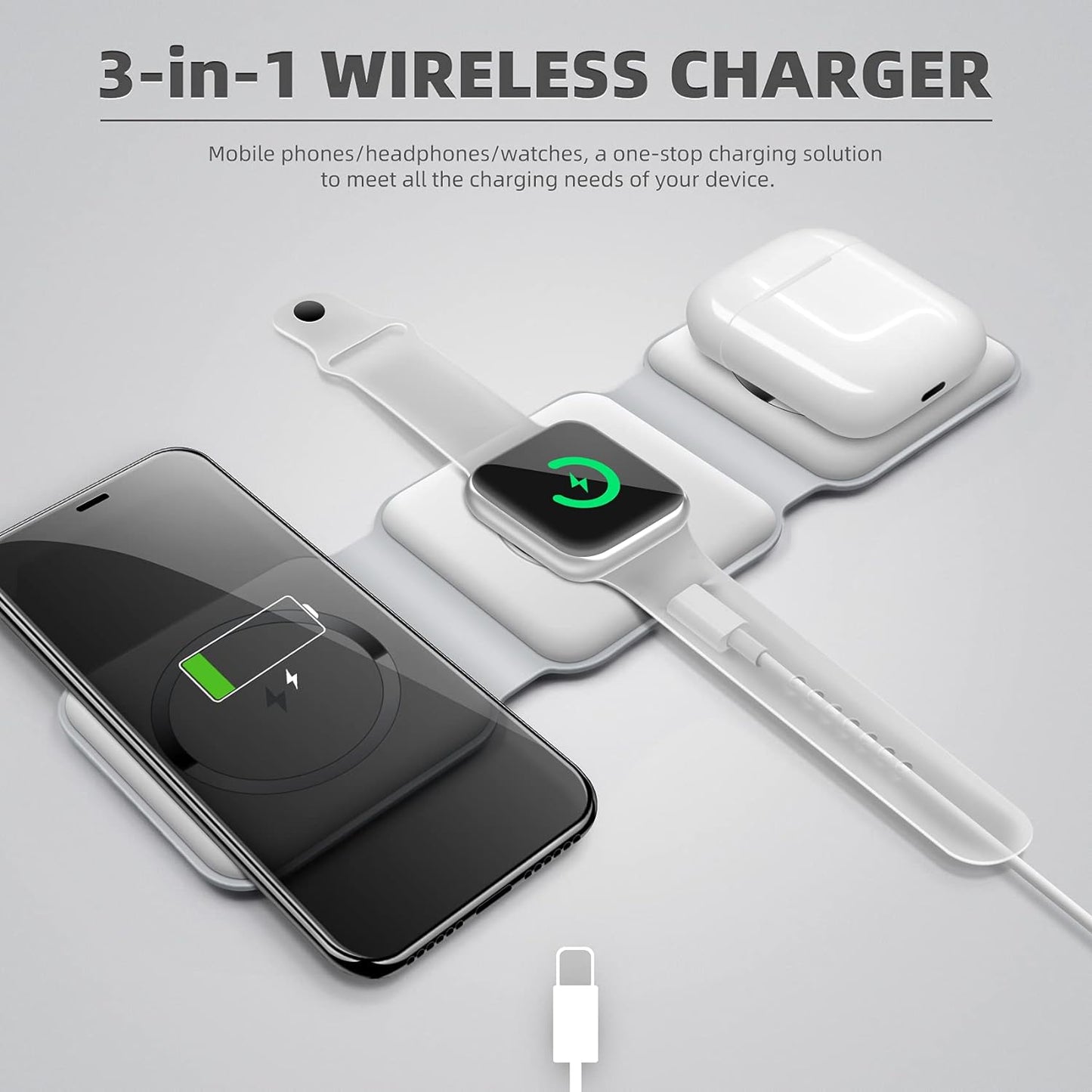 3 in 1 Foldable Wireless Charger + Free Shipping 