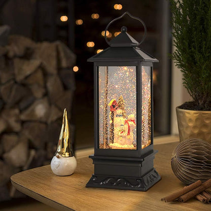 Christmas Lantern With Snow + Free Shipping 