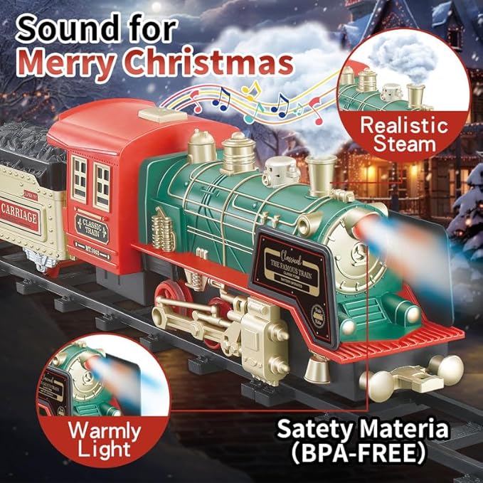 Electric Train Track With Smoke 22 Pieces + Free Shipping 