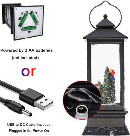 Farol De Navidad Con Nieve + Envio Gratis