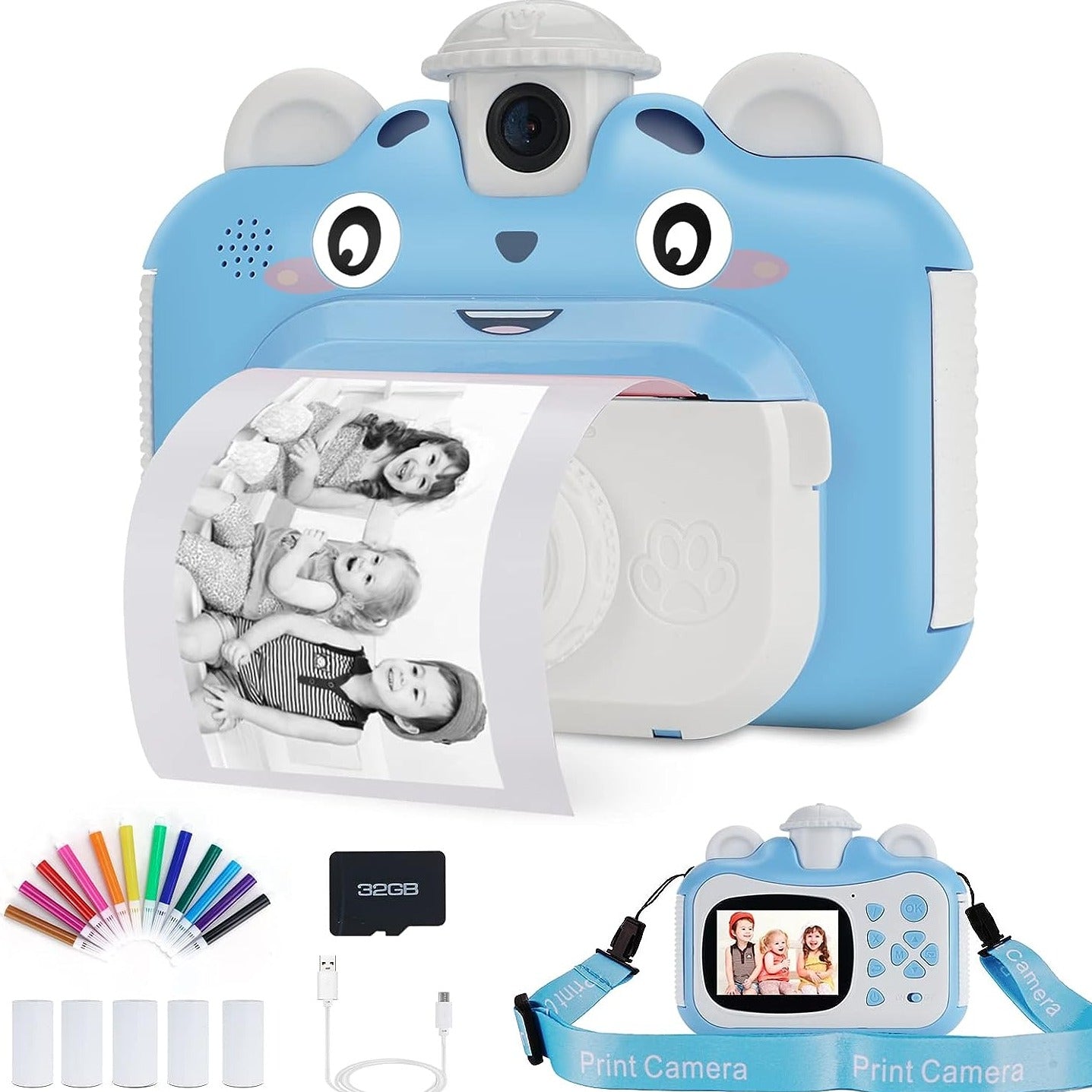 Print Instant Kids Camera + Free Shipping 