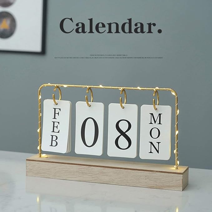 Calendario De Escritorio Con Luces LED + Envío Gratis