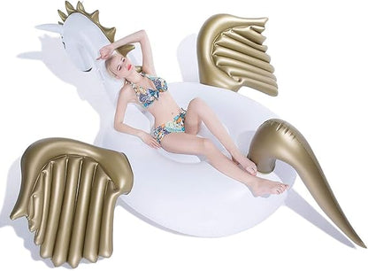 Inflatable Pool Float, Golden Pegasus + Free Shipping 