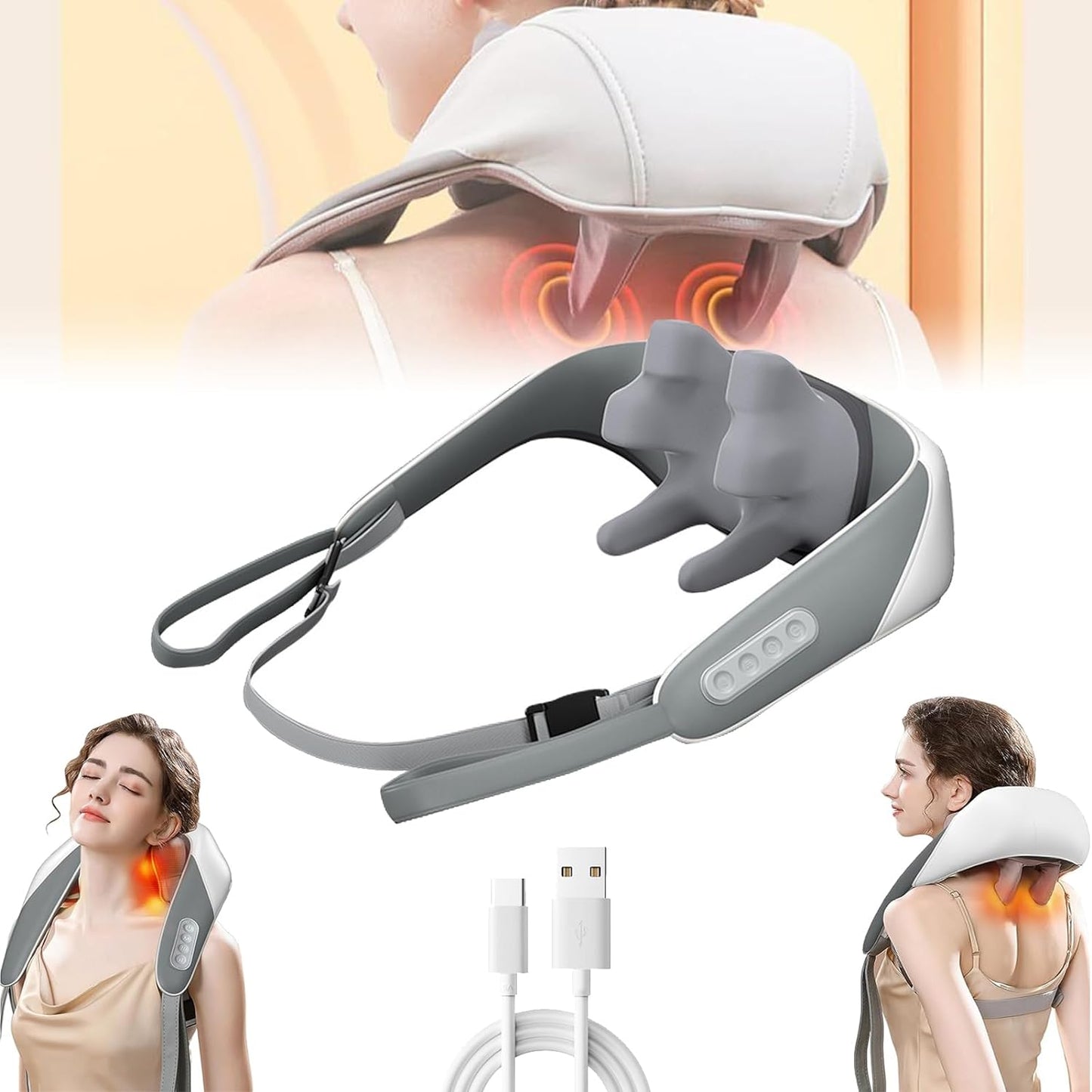 Neck and Shoulder Massager with Heat + Free Shipping 