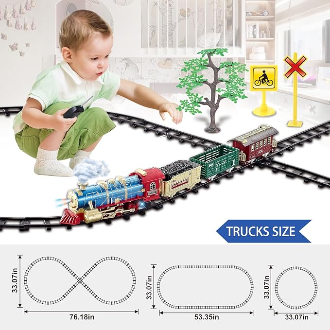 Electric Train Track With Smoke 22 Pieces + Free Shipping 