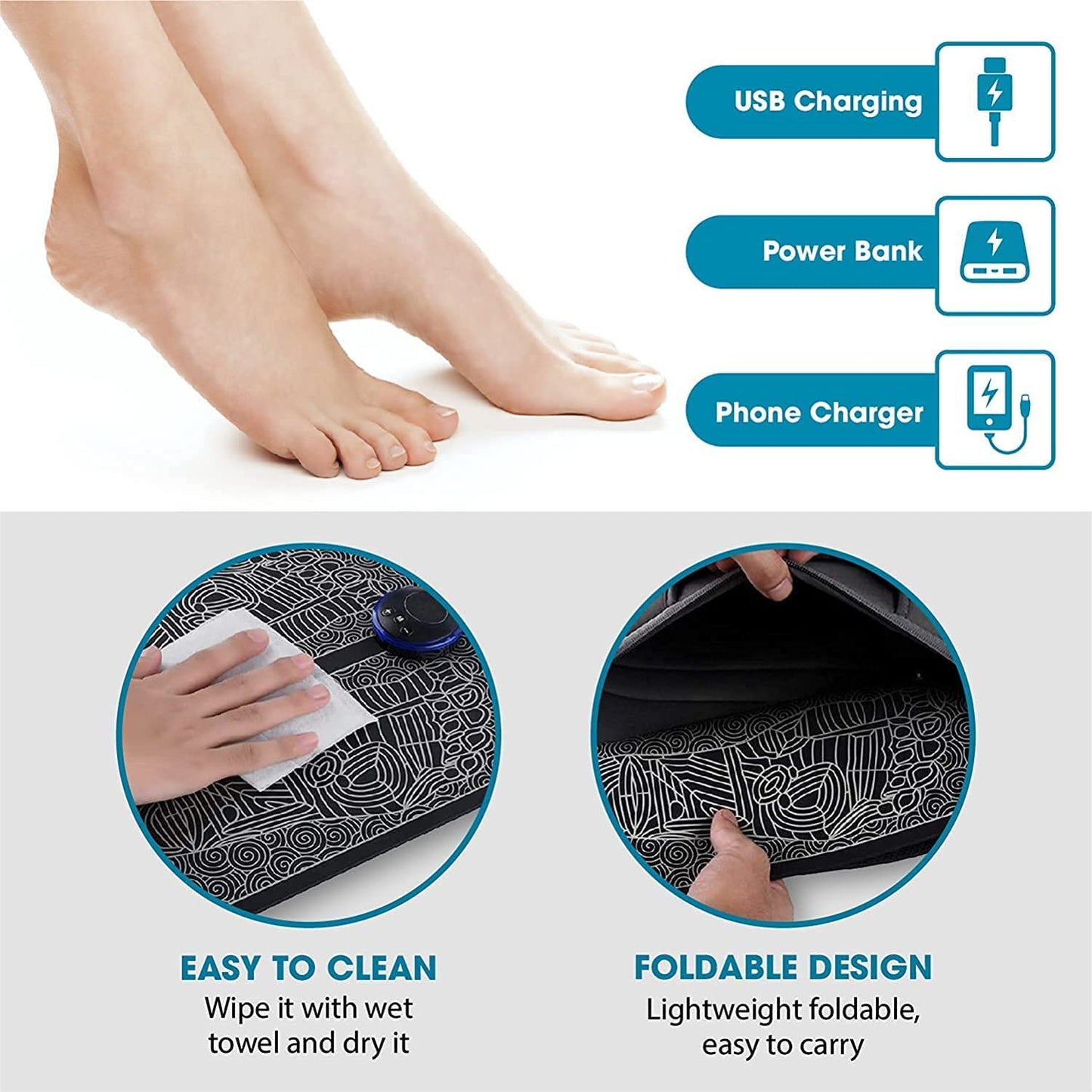 Portable Electric Foot Massager + Free Shipping