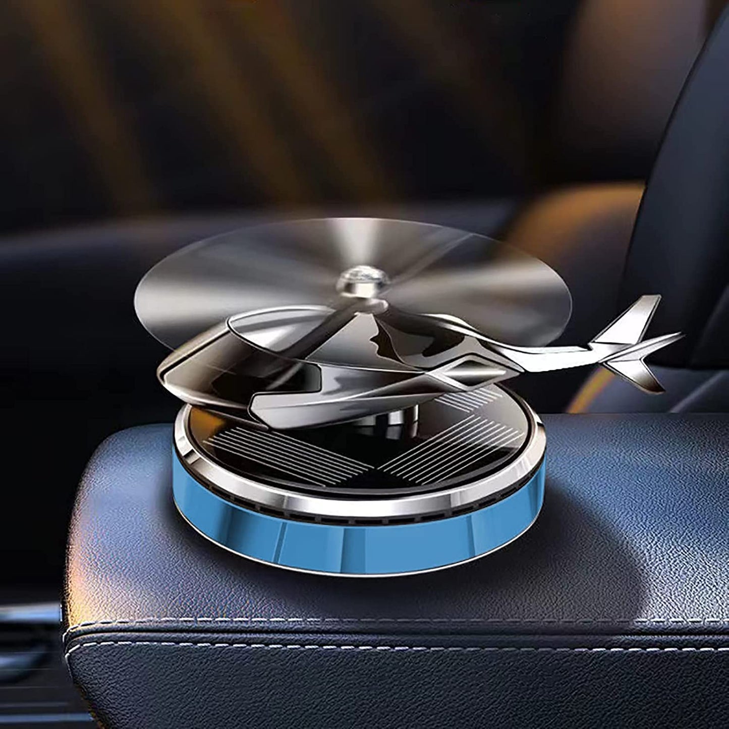 Helicopter Solar Powered Car Air Freshener + Free Shipping 