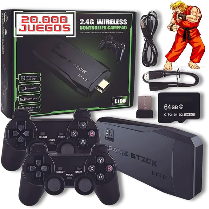 Mini Consola 4k De Juegos M8 Game Stick Lite 64gb  + Envio Gratis