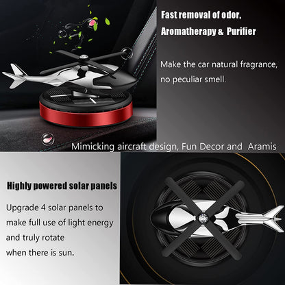 Helicopter Solar Powered Car Air Freshener + Free Shipping 