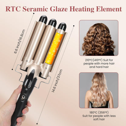 Ceramic Hair Curler 3 Barrels + Free Shipping 