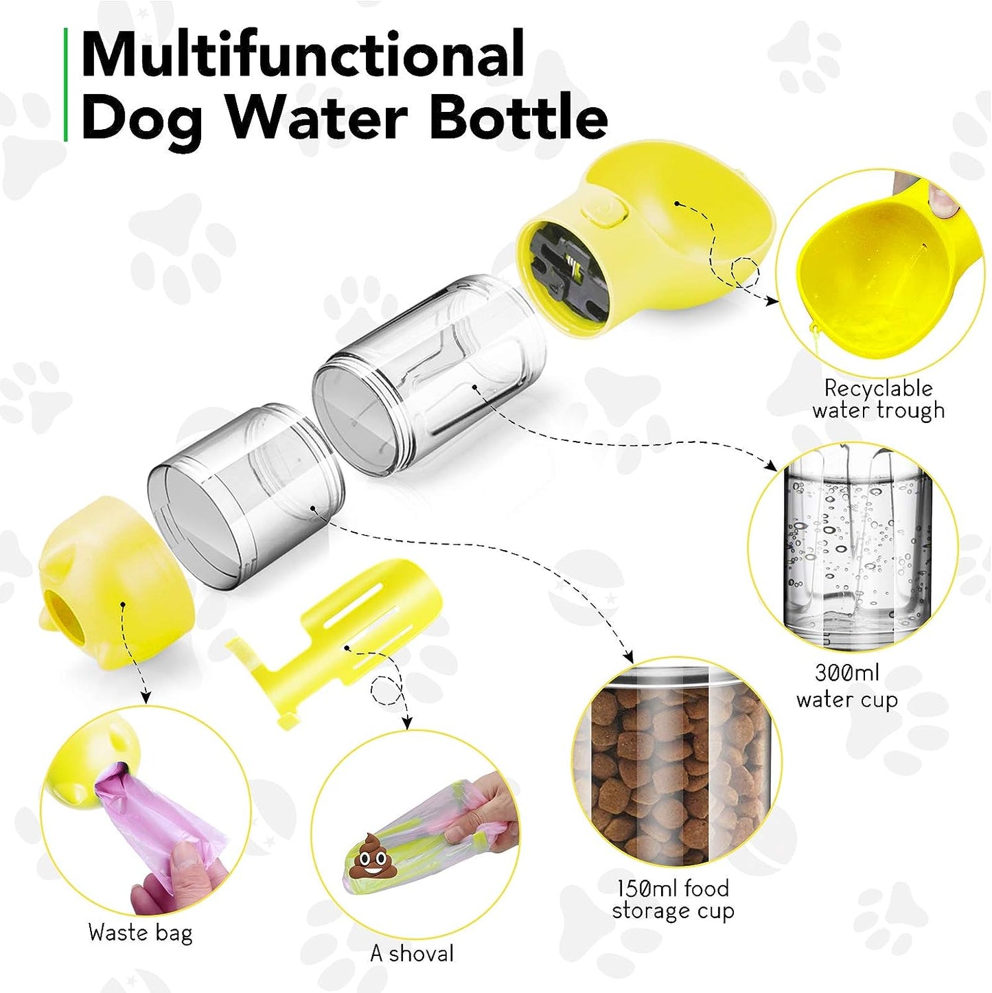 Portable Pet Water Bottle Feeder Dispenser + Free Shipping 