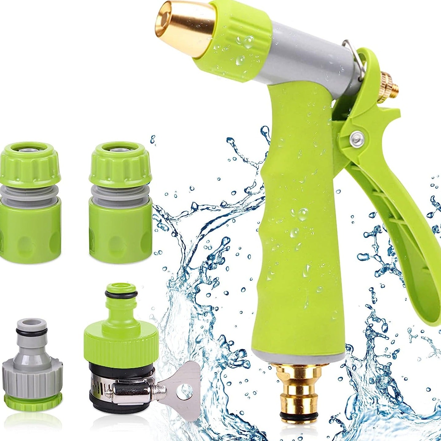 Garden Spray Gun with 4 Connectors + Free Shipping 