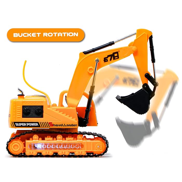 R/C Excavator With Flashlight + Free Shipping 