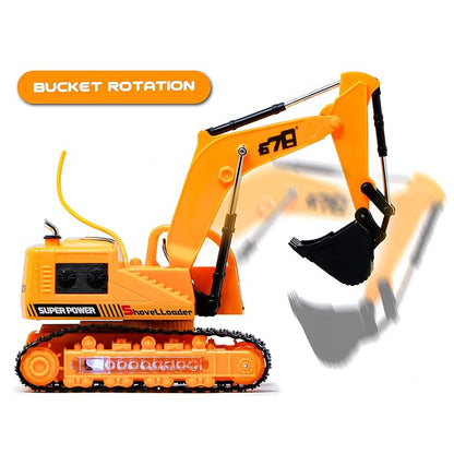 R/C Excavator With Flashlight + Free Shipping 