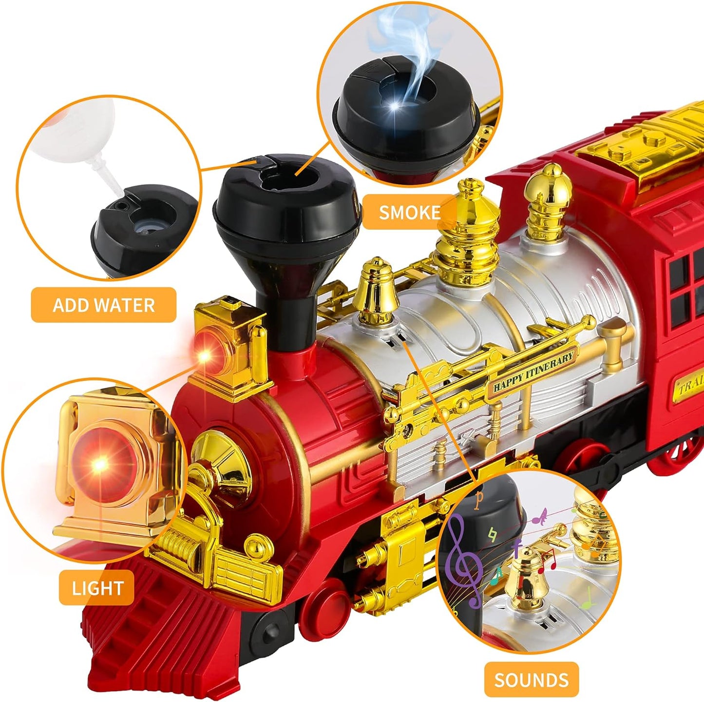 Train Locomotive Head With Smoke + Free Shipping 