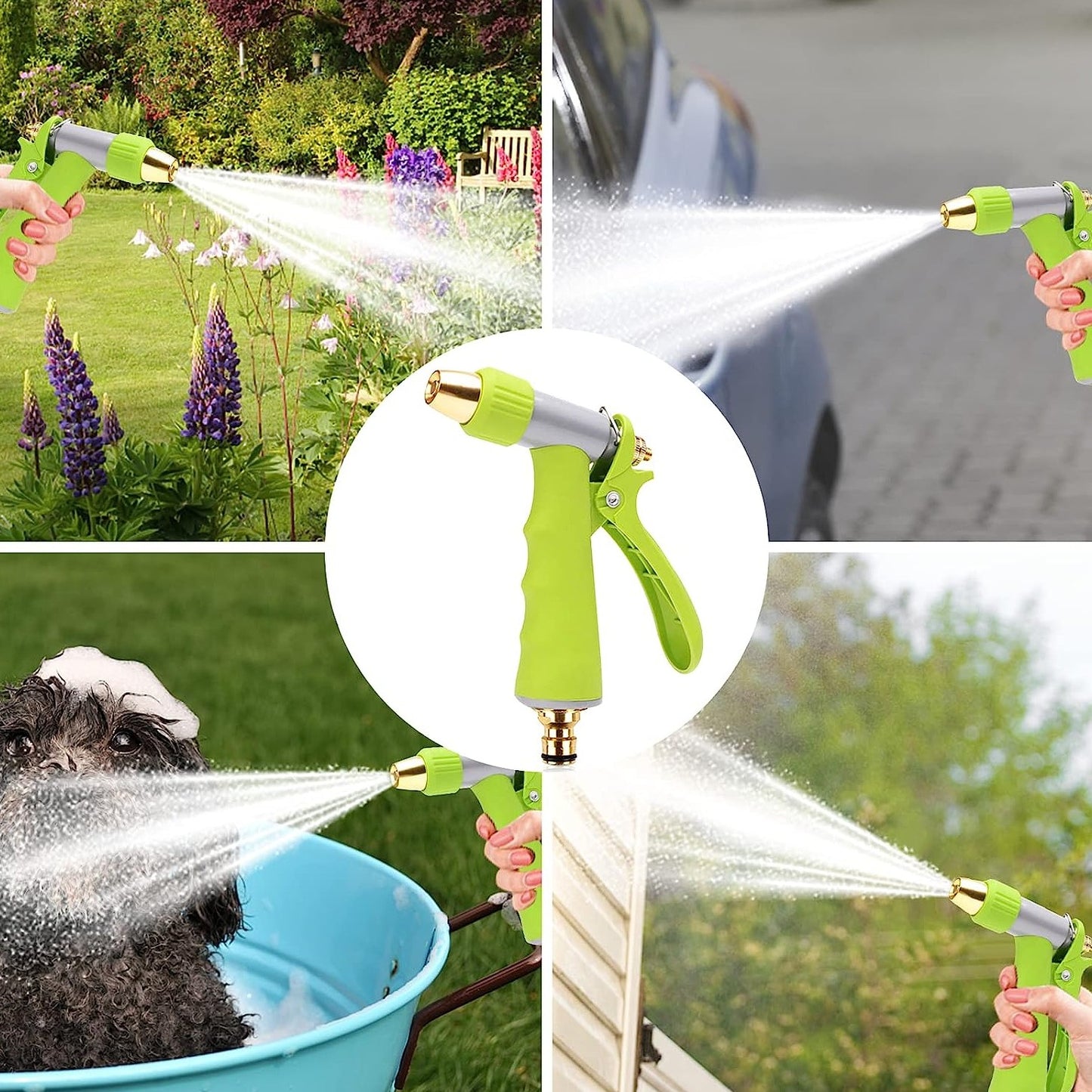 Garden Spray Gun with 4 Connectors + Free Shipping 