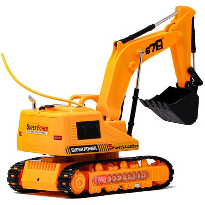 R/C Excavator With Flashlight + Free Shipping 