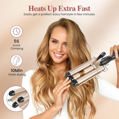 Ceramic Hair Curler 3 Barrels + Free Shipping 