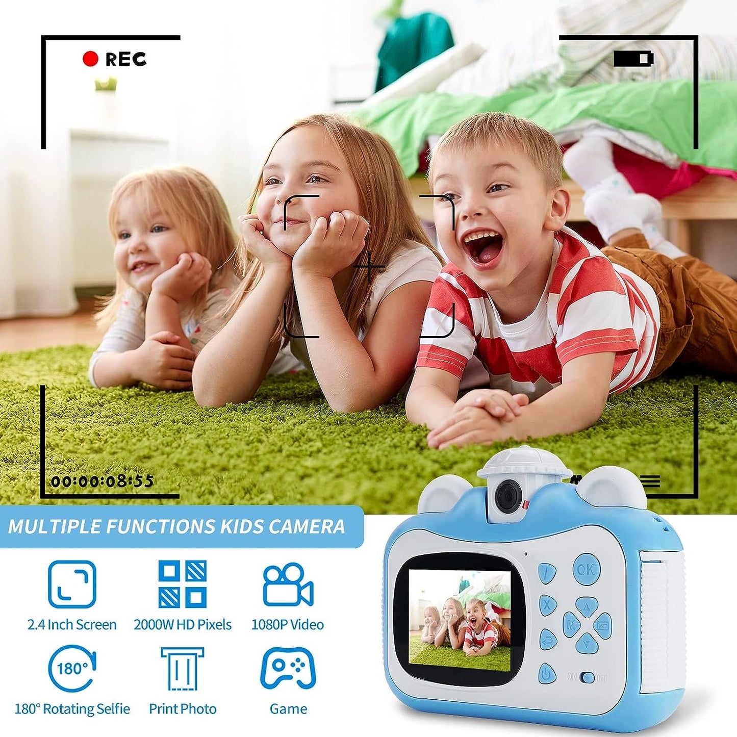 Print Instant Kids Camera + Free Shipping 