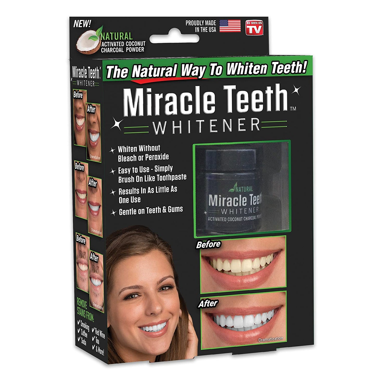 Activated charcoal teeth whitening + Free Shipping 