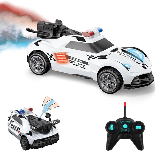 Remote Control Police Car With Smoke + Free Shipping 