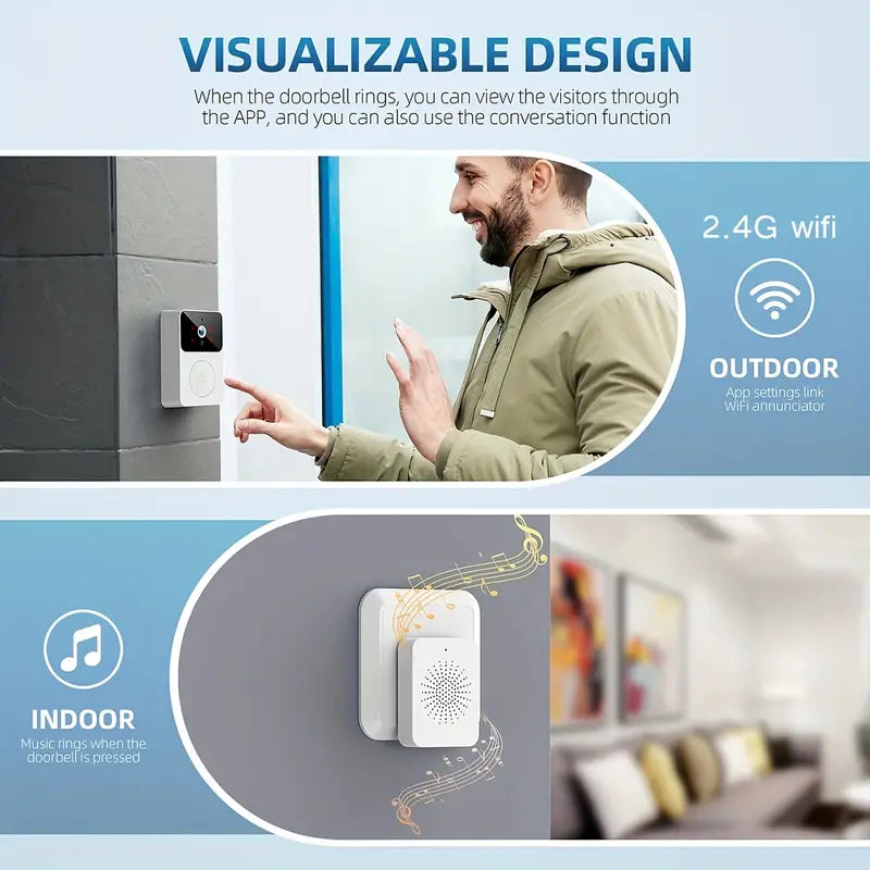 Timbre Portero Doorbell Con Cámara Wifi