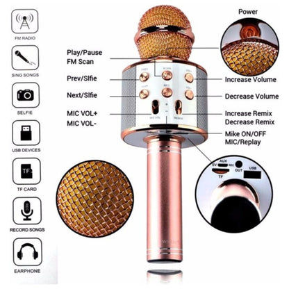 Karaoke Microphone With Bluetooth + Free Shipping 