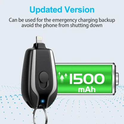 Portable Emergency Keychain 1500mAh Fast Charging + Free Shipping