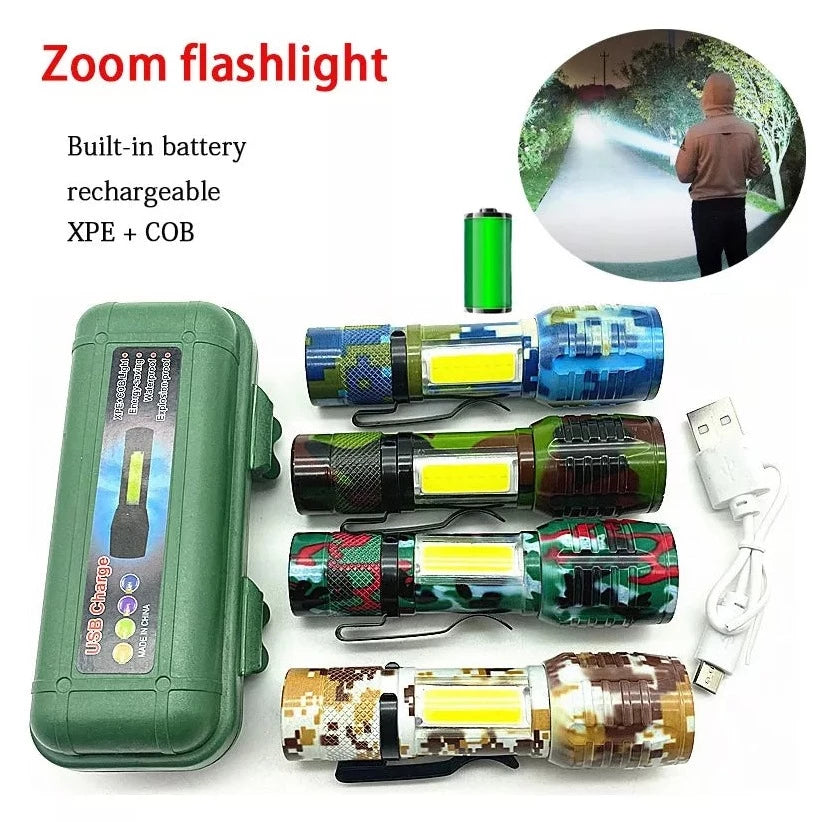 Mini Tactical Flashlight With Zoom + Free Shipping