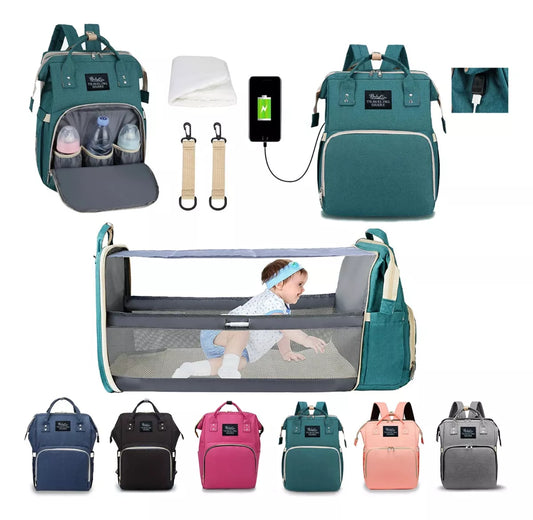 Foldable Diaper Bag With USB Port + Free Shipping 