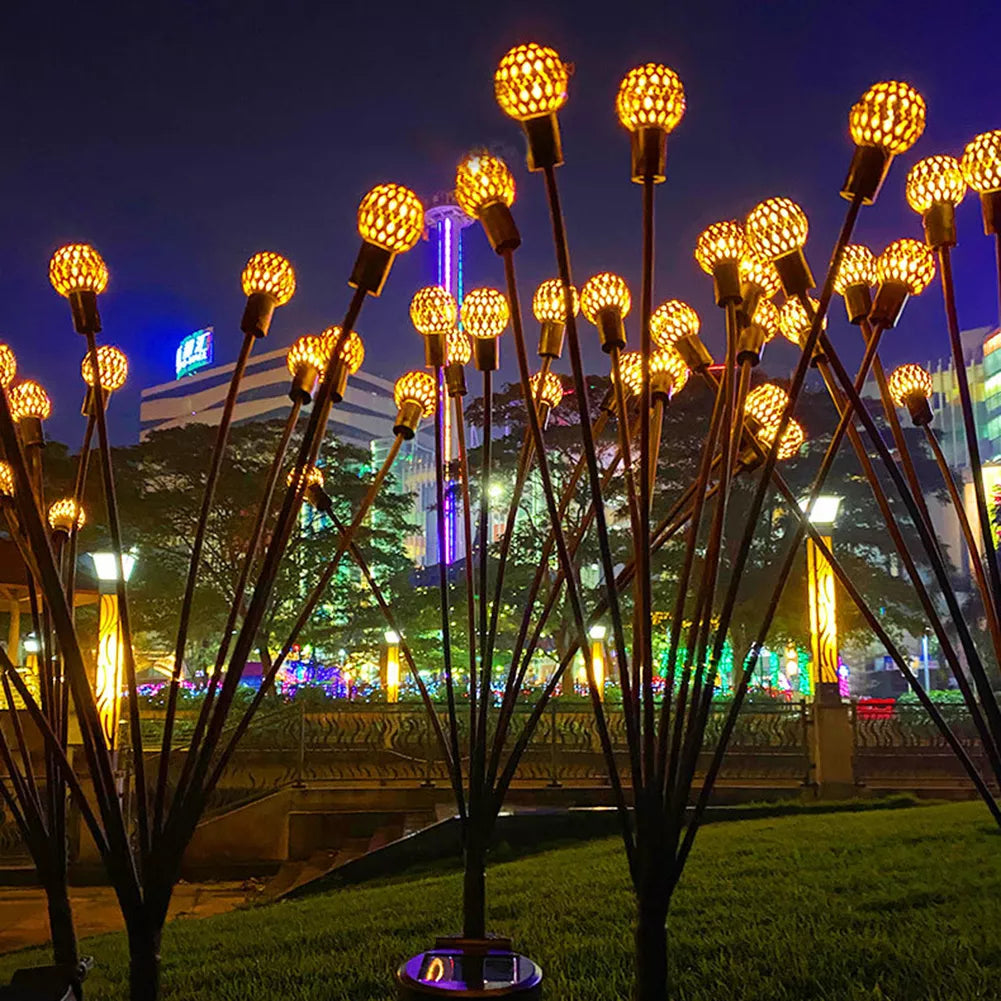 12 LED Fireflies with Solar Panel 