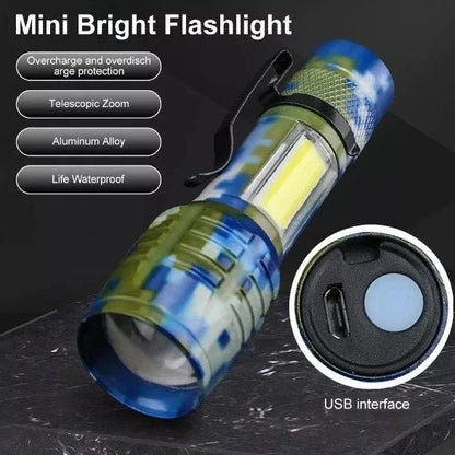 Mini Tactical Flashlight With Zoom + Free Shipping