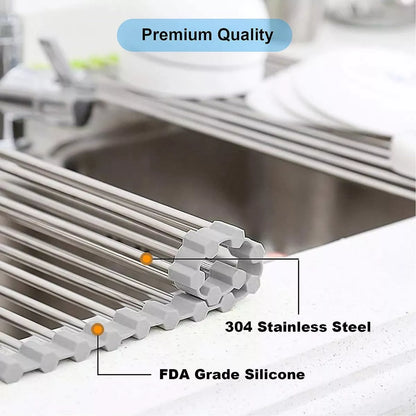 Foldable Stainless Steel Drainer + Free Shipping