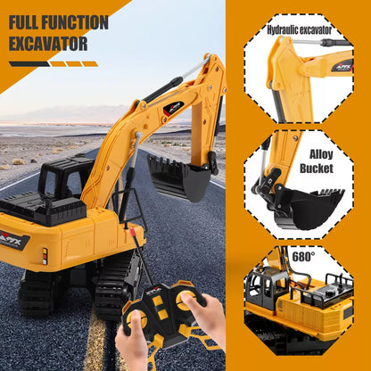 Retro Remote Control Excavator Power Truck + Free Shipping 