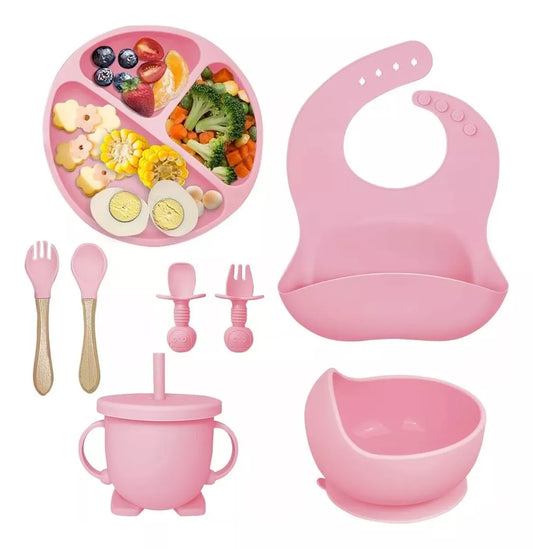 Set De Alimentacion En Silicona Para Bebes - 6 Piezas