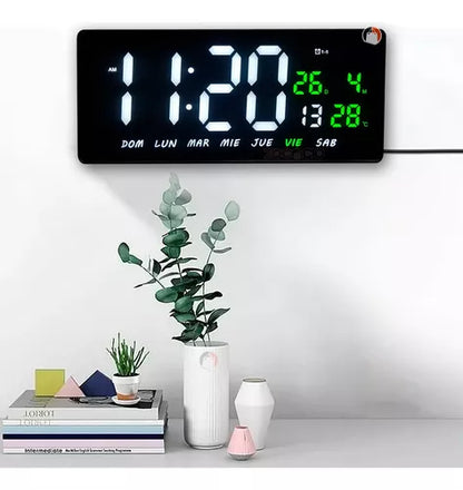 Reloj Digital Led Calendario de Pared y Escritorio