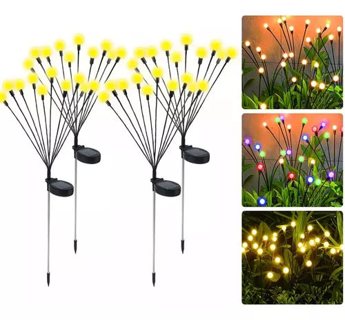 12 LED Fireflies with Solar Panel 