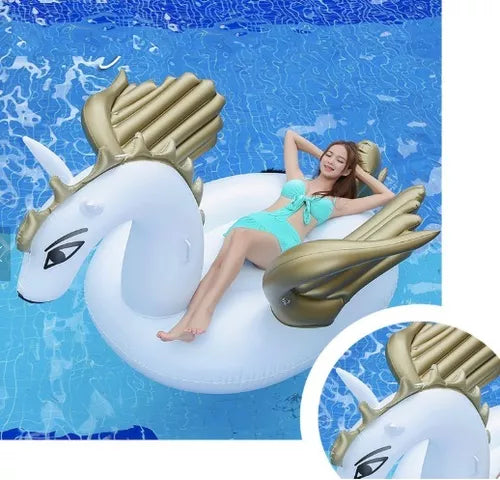 Inflatable Pool Float, Golden Pegasus + Free Shipping 