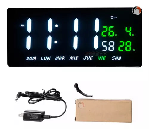 Digital LED Clock Wall and Desk Calendar 