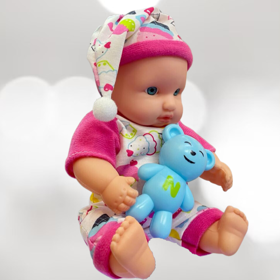 Baby in pajamas with a teddy bear + Free shipping 