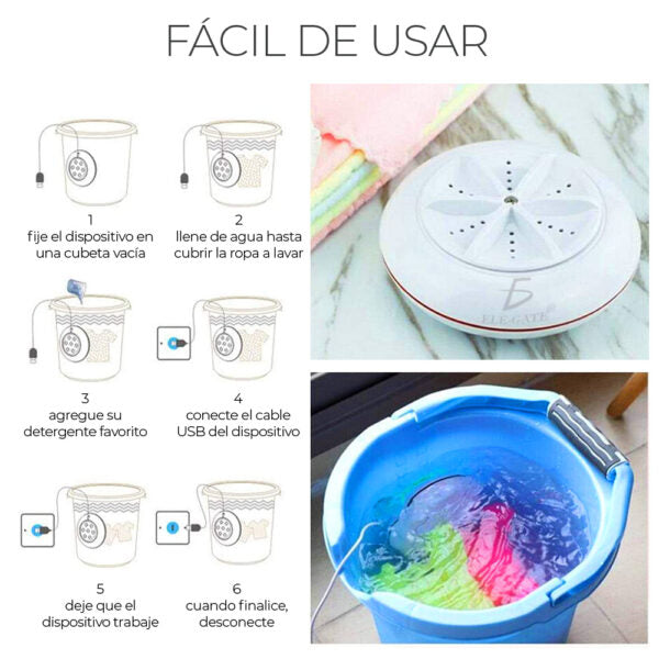 Mini Portable USB Rotating Washing Machine + Free Shipping 