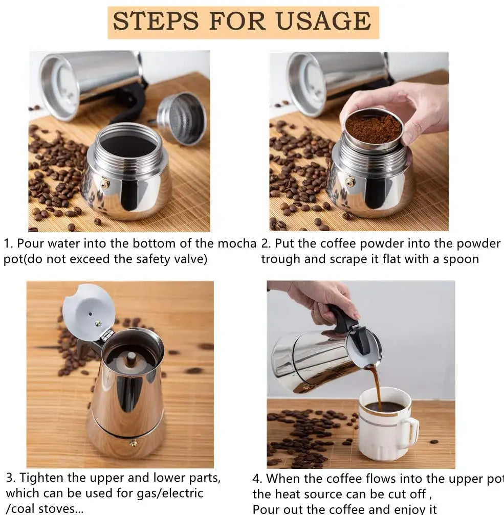 4 Cup Espresso Machine + Free Shipping 