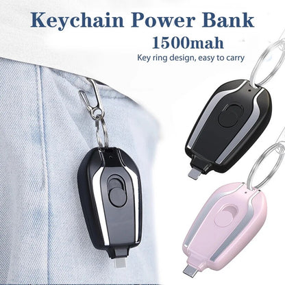 Portable Emergency Keychain 1500mAh Fast Charging + Free Shipping