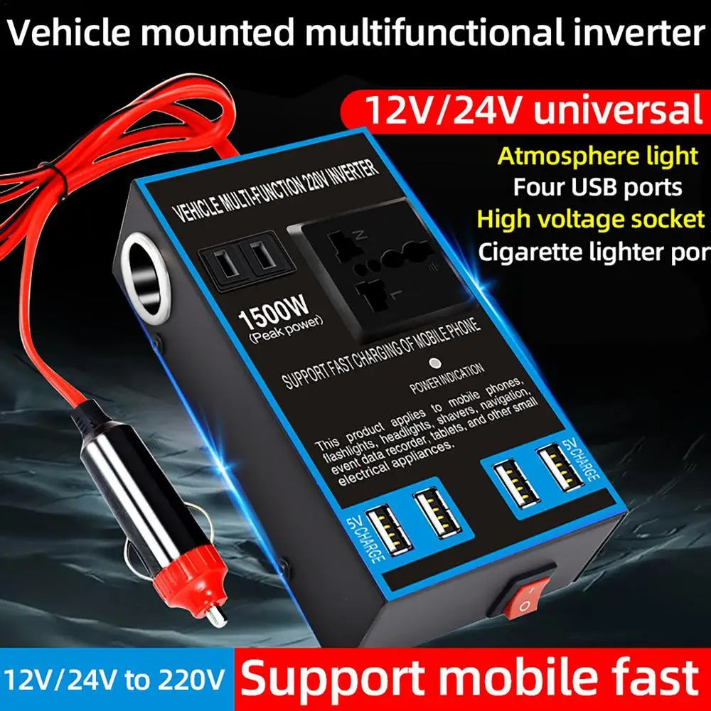 Car Power Inverter with USB Port + Free Shipping 