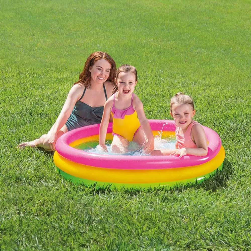 Piscina 3 Aros Colorida 147 X 33 Cm + Envio Gratis